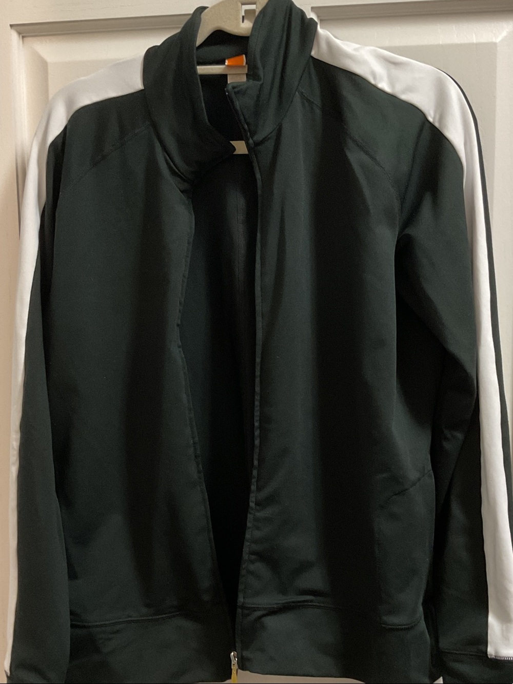 Lucy Ladies Black Track Jacket with White  Stripes